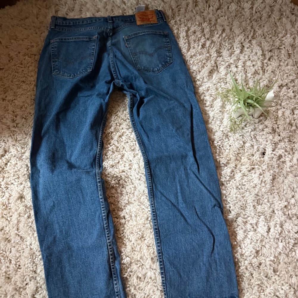 Levi's Levi's Dark thick, dark blue sturdy Blue Denim Jeans mom jeans with sturd - Picture 8 of 10